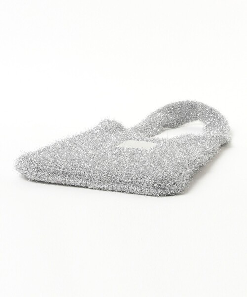 BEAMS HEART（ビームスハート）の「グリッター ニット バッグ（クラッチバッグ・レディース・レッド/シルバー/ブラック・ONE SIZE）」の6枚目の写真