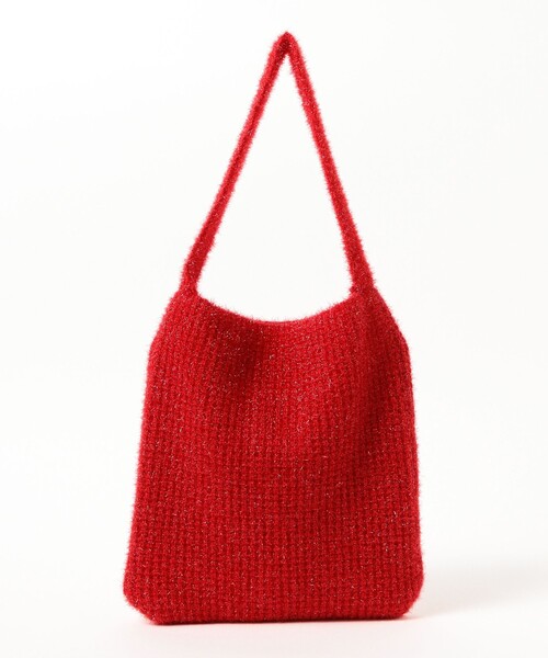 BEAMS HEART（ビームスハート）の「グリッター ニット バッグ（クラッチバッグ・レディース・レッド/シルバー/ブラック・ONE SIZE）」の12枚目の写真