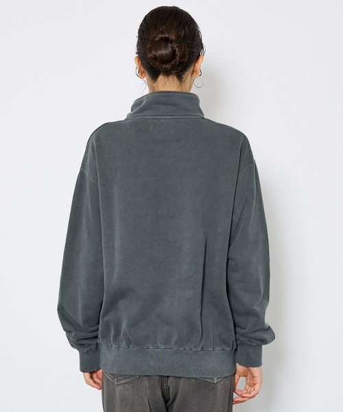 Johnbull（ジョンブル）の「【JOHNBULL/ジョンブル】ARMY スウェットハーフジップ /プルオーバー 裏毛 /ユニセックス（スウェット・メンズ・チャコールグレー/ネイビー/ブラウン・M/L）」の8枚目の写真