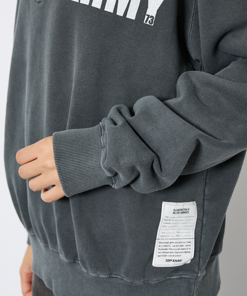 Johnbull（ジョンブル）の「【JOHNBULL/ジョンブル】ARMY スウェットハーフジップ /プルオーバー 裏毛 /ユニセックス（スウェット・メンズ・チャコールグレー/ネイビー/ブラウン・M/L）」の12枚目の写真