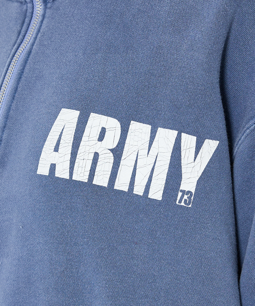 Johnbull（ジョンブル）の「【JOHNBULL/ジョンブル】ARMY スウェットハーフジップ /プルオーバー 裏毛 /ユニセックス（スウェット・メンズ・チャコールグレー/ネイビー/ブラウン・M/L）」の19枚目の写真