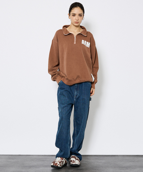 Johnbull（ジョンブル）の「【JOHNBULL/ジョンブル】ARMY スウェットハーフジップ /プルオーバー 裏毛 /ユニセックス（スウェット・メンズ・チャコールグレー/ネイビー/ブラウン・M/L）」の20枚目の写真