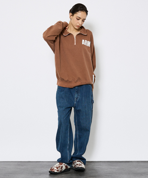 Johnbull（ジョンブル）の「【JOHNBULL/ジョンブル】ARMY スウェットハーフジップ /プルオーバー 裏毛 /ユニセックス（スウェット・メンズ・チャコールグレー/ネイビー/ブラウン・M/L）」の21枚目の写真