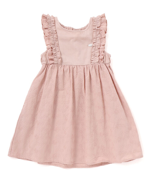 SLAP SLIP（スラップスリップ）の「肩フリル花柄レースジャンパースカート(80~130cm)（ジャンパースカート・キッズ・ピンク/パープル・90cm/80ｃｍ/100cm/130cm/120cm/110cm）」の18枚目の写真