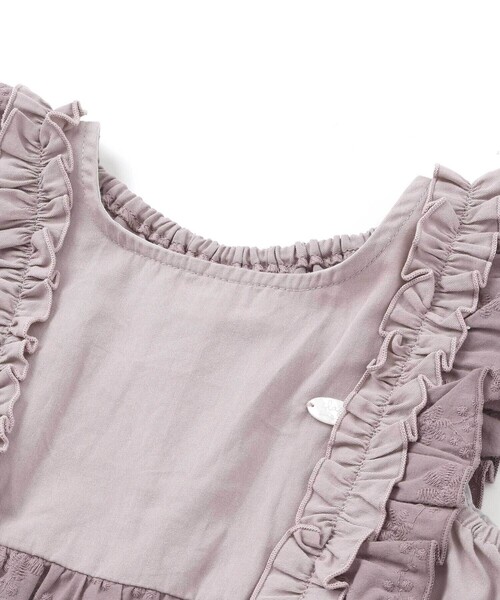 SLAP SLIP（スラップスリップ）の「肩フリル花柄レースジャンパースカート(80~130cm)（ジャンパースカート・キッズ・ピンク/パープル・90cm/80ｃｍ/100cm/130cm/120cm/110cm）」の22枚目の写真