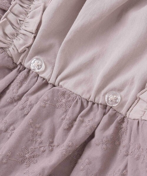 SLAP SLIP（スラップスリップ）の「肩フリル花柄レースジャンパースカート(80~130cm)（ジャンパースカート・キッズ・ピンク/パープル・90cm/80ｃｍ/100cm/130cm/120cm/110cm）」の8枚目の写真