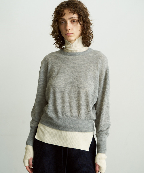 unfil アンフィル　ベビーアルパカ　クルーネックプルオーバー UNFIL アンフィル / royal baby alpaca crew-neck P/O ロイヤルベビー