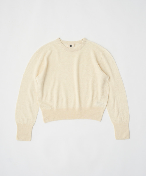UNFIL アンフィル / royal baby alpaca crew-neck P/O ロイヤルベビー