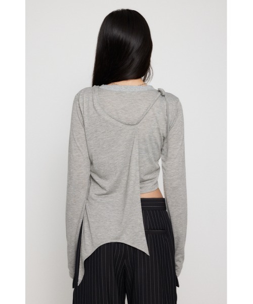 LAGUA GEM(ラグアジェム)の「HEM POINT RING BUTTON トップス(Tシャツ/カットソー・レディース・ホワイト/杢グレー/ブラック・FREE)」の20枚目の写真