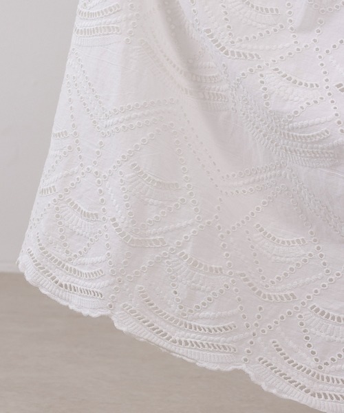emesuelee(エメスーリー)の「スカラップ刺繍 ロングスカート 裏地付き(スカート・レディース・ベージュ/アイボリー/ブラック・フリー)」の20枚目の写真