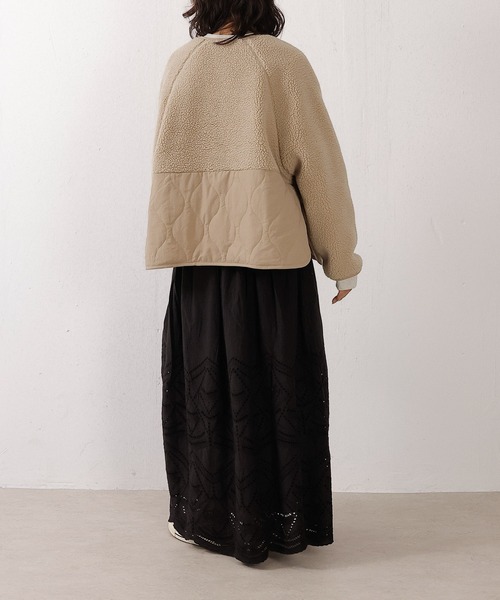 セール】スカラップ刺繍 ロングスカート 裏地付き（スカート