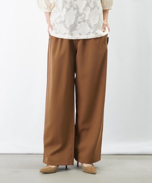 LUCA/LADY LUCK LUCA(ルカ/レディラックルカ)の「LC/LLL Wゴムギャザーパンツ/ハイウエストギャザーパンツ【セットアップ着用可】(その他パンツ・レディース・ブラック/キャメル・FREE)」の2枚目の写真