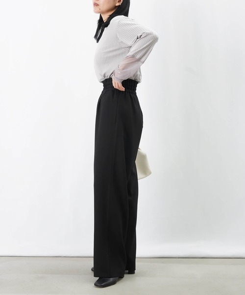 LUCA/LADY LUCK LUCA(ルカ/レディラックルカ)の「LC/LLL Wゴムギャザーパンツ/ハイウエストギャザーパンツ【セットアップ着用可】(その他パンツ・レディース・ブラック/キャメル・FREE)」の3枚目の写真