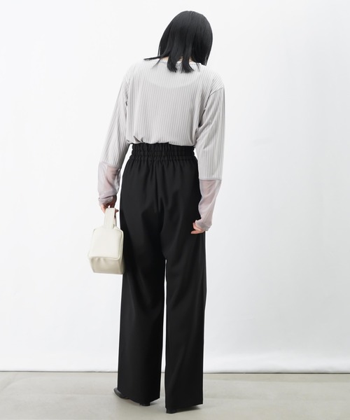 LUCA/LADY LUCK LUCA(ルカ/レディラックルカ)の「LC/LLL Wゴムギャザーパンツ/ハイウエストギャザーパンツ【セットアップ着用可】(その他パンツ・レディース・ブラック/キャメル・FREE)」の6枚目の写真