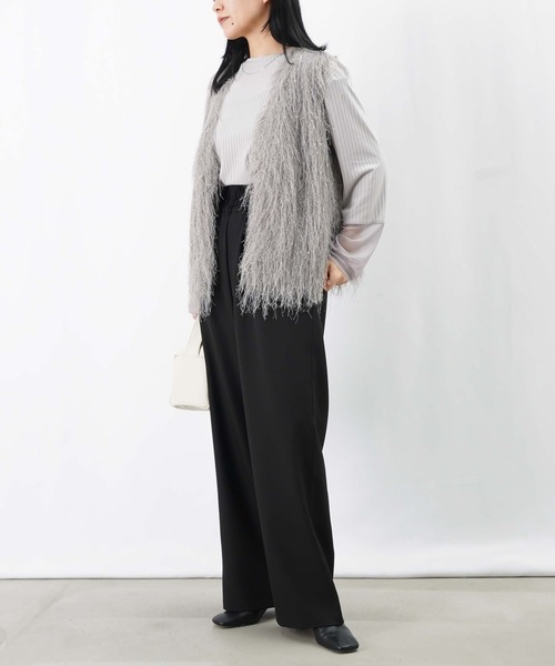 LUCA/LADY LUCK LUCA(ルカ/レディラックルカ)の「LC/LLL Wゴムギャザーパンツ/ハイウエストギャザーパンツ【セットアップ着用可】(その他パンツ・レディース・ブラック/キャメル・FREE)」の8枚目の写真