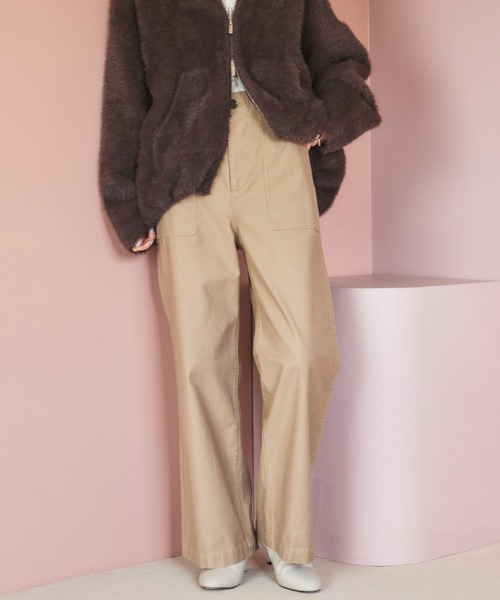 Doux archives(ドゥアルシーヴ)の「ベイカーパンツ(その他パンツ・レディース・チャコールグレー/カーキ/ベージュ/ブラウン・36/38)」の3枚目の写真