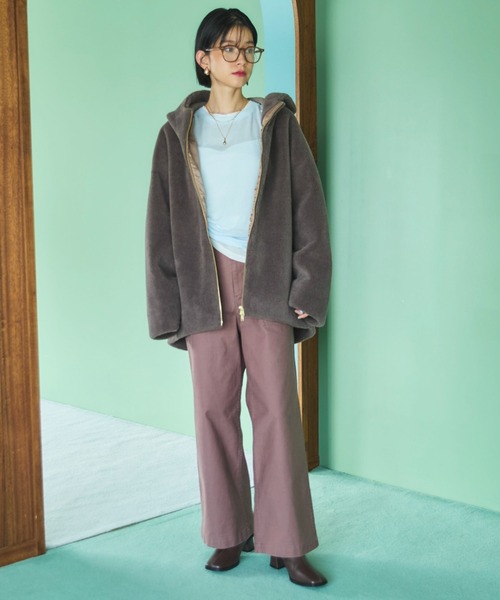 Doux archives(ドゥアルシーヴ)の「ベイカーパンツ(その他パンツ・レディース・チャコールグレー/カーキ/ベージュ/ブラウン・36/38)」の6枚目の写真