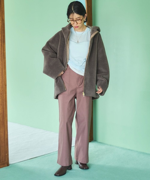 Doux archives(ドゥアルシーヴ)の「ベイカーパンツ(その他パンツ・レディース・チャコールグレー/カーキ/ベージュ/ブラウン・36/38)」の7枚目の写真