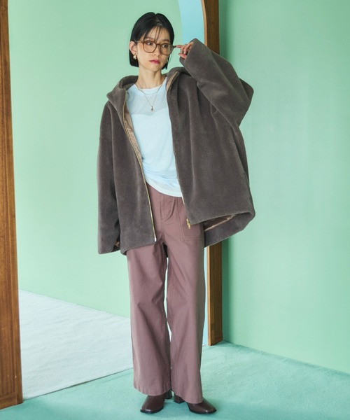 Doux archives(ドゥアルシーヴ)の「ベイカーパンツ(その他パンツ・レディース・チャコールグレー/カーキ/ベージュ/ブラウン・36/38)」の8枚目の写真