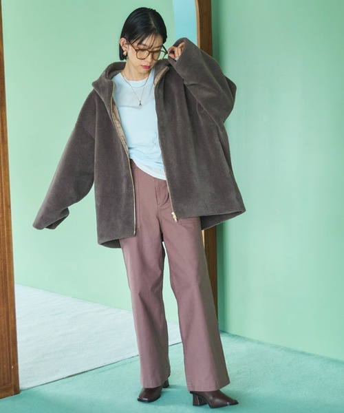 Doux archives(ドゥアルシーヴ)の「ベイカーパンツ(その他パンツ・レディース・チャコールグレー/カーキ/ベージュ/ブラウン・36/38)」の9枚目の写真