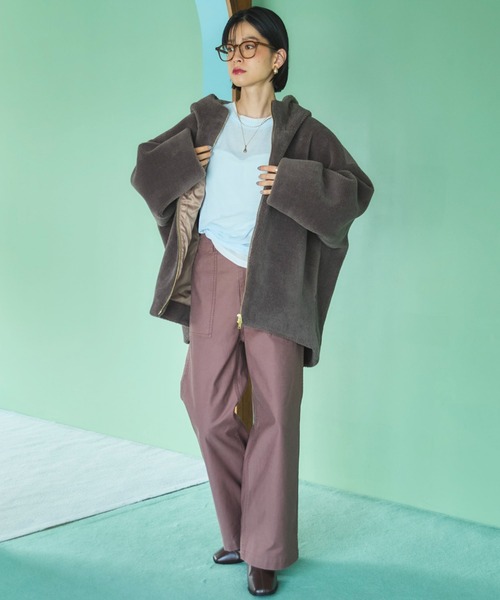 Doux archives(ドゥアルシーヴ)の「ベイカーパンツ(その他パンツ・レディース・チャコールグレー/カーキ/ベージュ/ブラウン・36/38)」の15枚目の写真