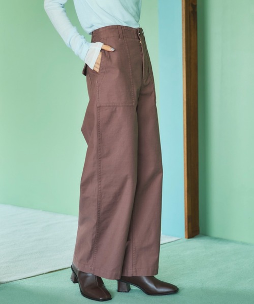 Doux archives(ドゥアルシーヴ)の「ベイカーパンツ(その他パンツ・レディース・チャコールグレー/カーキ/ベージュ/ブラウン・36/38)」の21枚目の写真