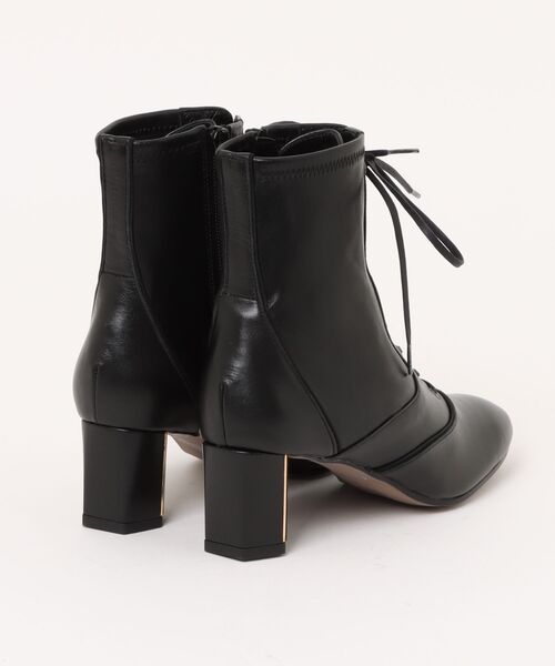 LANVIN collection(ランバン コレクション)の「ストレッチレースアップショートブーツ(ブーツ・レディース・ブラック・24.5cm/24.0cm/23.5cm/23.0cm/22.5cm)」の2枚目の写真
