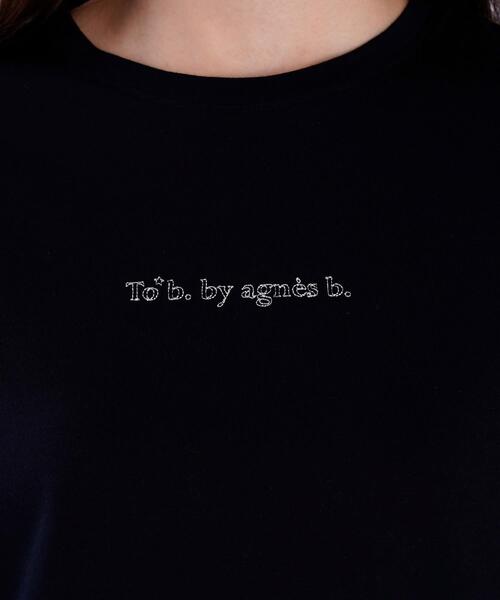 To b. by agnes b.（トゥービーバイアニエスベー）の「コットン ロングスリーブ Tシャツ（Tシャツ/カットソー・レディース・ブラック・40/38）」の3枚目の写真