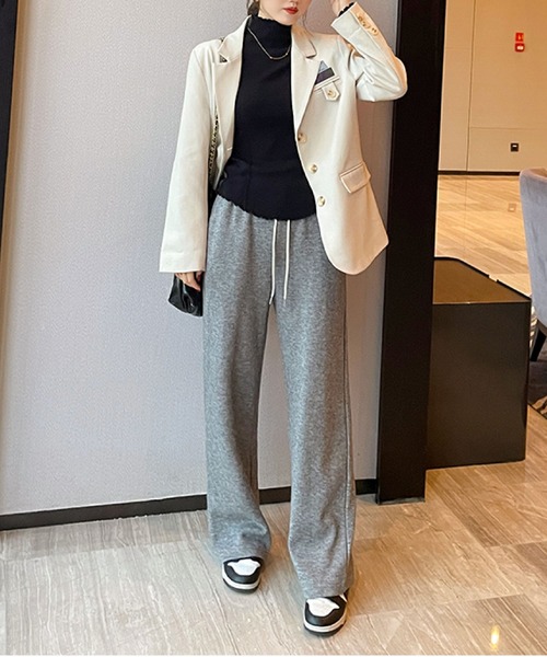 2ly2(トゥーリートゥー)の「フリルネックが可愛い大人フェミニンリブニット(ニット/セーター・レディース・グレー/ブラウン/ピンク/ホワイト/ベージュ/ブラック/キャメル・FREE)」の15枚目の写真