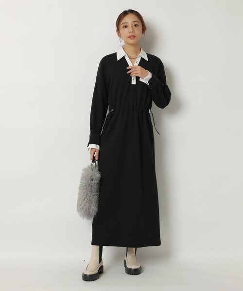 新品未使用　ジャスグリッティー　サイドドロストカットワンピース JUSGLITTY（ジャスグリッティー）の「サイドドロストカット