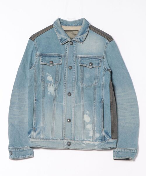 AYUITE（アユイテ）の「【AYUITE】ﾃﾞﾆﾑ Gｼﾞｬﾝ（デニムジャケット・メンズ・インディゴブルー/ブラック・MEDIUM/SMALL）」の2枚目の写真