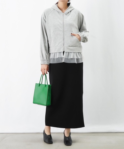 かくたれ LC/LLL 裾チュール裏毛パーカー（Tシャツ/カットソー）｜LUCA/LADY