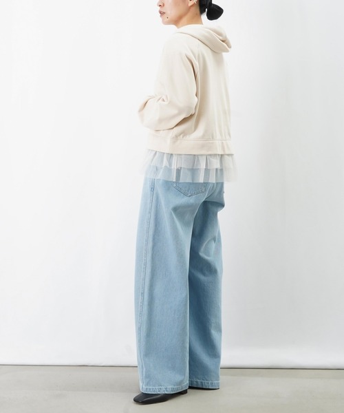 LUCA/LADY LUCK LUCA（ルカ/レディラックルカ）の「LC/LLL 裾チュール裏毛パーカー（Tシャツ/カットソー・レディース・グレー/アイボリー/ブラック・FREE）」の18枚目の写真