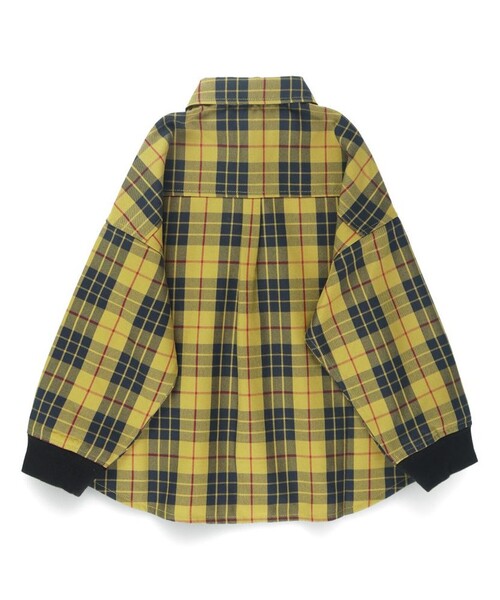 BRANSHES（ブランシェス）の「【おそろい】チェック柄シャツ（シャツ/ブラウス・キッズ・イエロー/ブラック・110/100/120/90/130/80/140/150）」の9枚目の写真
