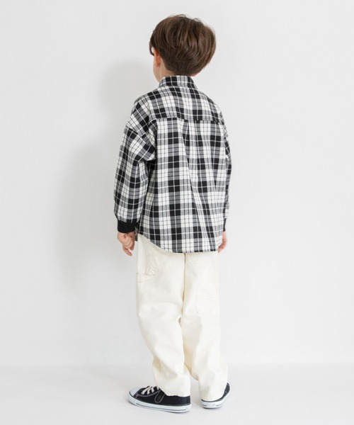 BRANSHES（ブランシェス）の「【おそろい】チェック柄シャツ（シャツ/ブラウス・キッズ・イエロー/ブラック・110/100/120/90/130/80/140/150）」の16枚目の写真