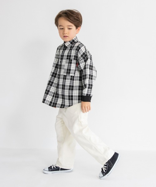 BRANSHES（ブランシェス）の「【おそろい】チェック柄シャツ（シャツ/ブラウス・キッズ・イエロー/ブラック・110/100/120/90/130/80/140/150）」の17枚目の写真