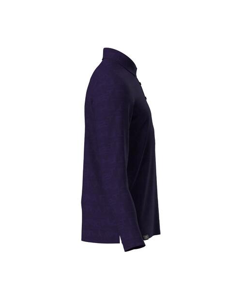 PING（ピン）の「【PING APPAREL】凸凹PLAYロゴジャカード長袖ポロシャツ ＜PERFORMANCE＞ (MENS)（ポロシャツ・メンズ・ホワイト/グレー/パープル・M/S/LL1/L/LL）」の12枚目の写真