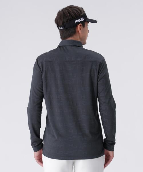 PING（ピン）の「【PING APPAREL】凸凹PLAYロゴジャカード長袖ポロシャツ ＜PERFORMANCE＞ (MENS)（ポロシャツ・メンズ・ホワイト/グレー/パープル・M/S/LL1/L/LL）」の13枚目の写真
