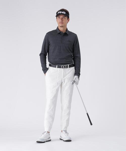 PING（ピン）の「【PING APPAREL】凸凹PLAYロゴジャカード長袖ポロシャツ ＜PERFORMANCE＞ (MENS)（ポロシャツ・メンズ・ホワイト/グレー/パープル・M/S/LL1/L/LL）」の14枚目の写真