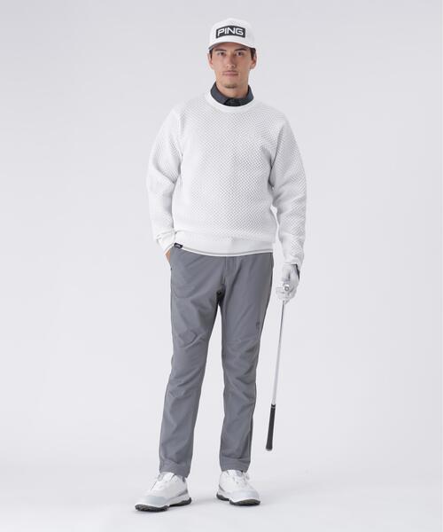 PING（ピン）の「【PING APPAREL】凸凹PLAYロゴジャカード長袖ポロシャツ ＜PERFORMANCE＞ (MENS)（ポロシャツ・メンズ・ホワイト/グレー/パープル・M/S/LL1/L/LL）」の15枚目の写真