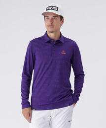 PING（ピン）の「【PING APPAREL】凸凹PLAYロゴジャカード長袖ポロシャツ ＜PERFORMANCE＞ (MENS)（ポロシャツ）」