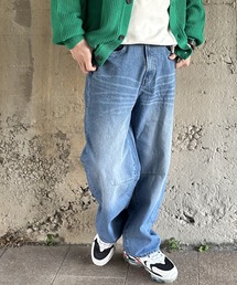 見惚れるきれいなラインのワイドデニム バレルレッグ ジーンズ /カーブデニム ブルージーンズ カーブパンツ NEOSARTIC