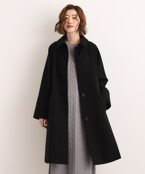 セール】クラシカルな佇まい 大人のステンカラーロングコート（ステン