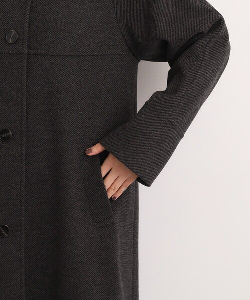 セール】クラシカルな佇まい 大人のステンカラーロングコート（ステン