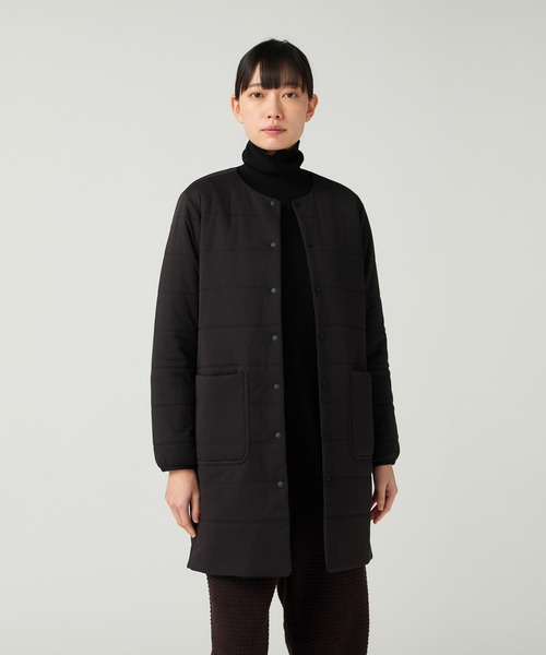 Snow Peak(スノーピーク)の「Snow Peak / Flexible Insulated Long Cardigan フレキシブル 保温性 ロングカーディガン(カーディガン/ボレロ・レディース・ネイビー/ブラック/ライトブラウン・4/3/2/1)」の3枚目の写真