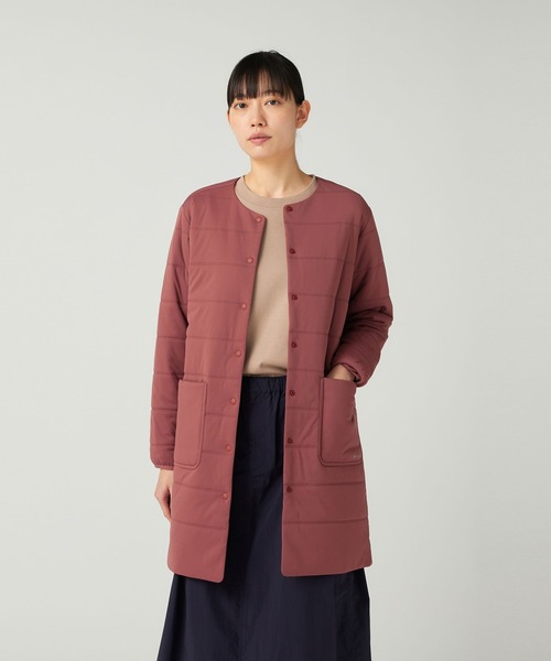 Snow Peak(スノーピーク)の「Snow Peak / Flexible Insulated Long Cardigan フレキシブル 保温性 ロングカーディガン(カーディガン/ボレロ・レディース・ネイビー/ブラック/ライトブラウン・4/3/2/1)」の1枚目の写真