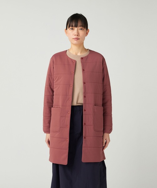 Snow Peak(スノーピーク)の「Snow Peak / Flexible Insulated Long Cardigan フレキシブル 保温性 ロングカーディガン(カーディガン/ボレロ・レディース・ネイビー/ブラック/ライトブラウン・4/3/2/1)」の12枚目の写真