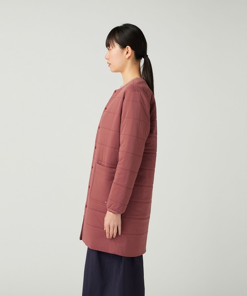 Snow Peak(スノーピーク)の「Snow Peak / Flexible Insulated Long Cardigan フレキシブル 保温性 ロングカーディガン(カーディガン/ボレロ・レディース・ネイビー/ブラック/ライトブラウン・4/3/2/1)」の7枚目の写真