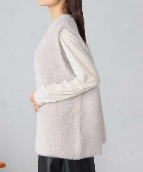 GALLORIA（ギャローリア）の「ニットファージレ（ベスト・レディース・ネイビー/ライトグレー・M/S/LL/L）」の7枚目の写真