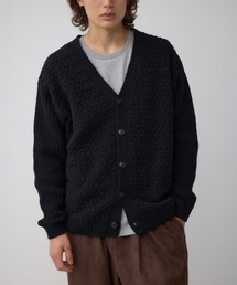 AZUL by moussy | バスケット編みマットモールカーディガン(カーディガン/ボレロ)
